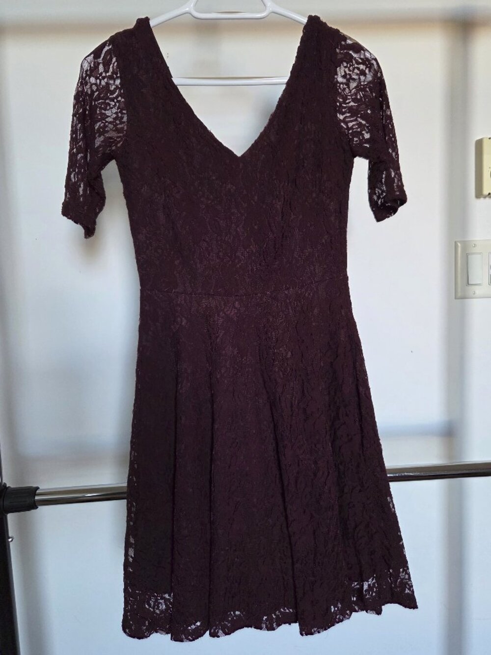 Burgundy Lace Dress